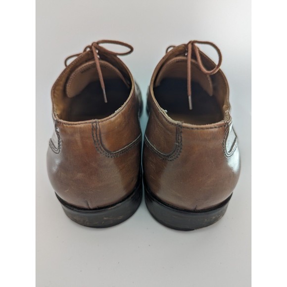 Mercanti Fiorentini Shoes Mens 10.5 Wingtip Oxford Italian Leather‎ Brown - Picture 5 of 9